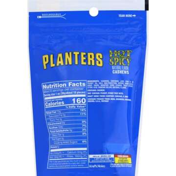 PLANTERS Deluxe Hot 'N Spicy Cashews, 6 oz. (8-pack)