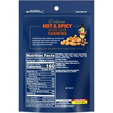 Planters Hot 'N Spicy Cashews - Delicious & Nutritious Snack