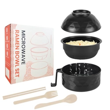 RORBAM Microwave Ramen Cooker Set - Essential Noodle Bowl for College