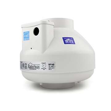RadonAway RP140 Radon Mitigation Fan - Energy Efficient & Ultra-Quiet