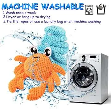 AWOOF Hermit Crab Shape Squeaky Dog Chew Toys - Interactive Snuffle Toys for Small & Medium Dogs, Release Stress & Train Natural Foraging Instincts