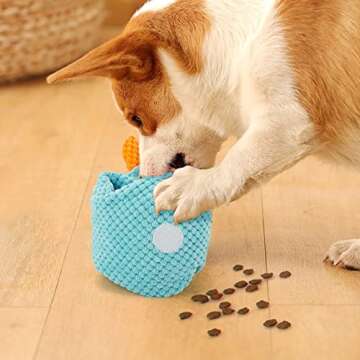 AWOOF Hermit Crab Shape Squeaky Dog Chew Toys - Interactive Snuffle Toys for Small & Medium Dogs, Release Stress & Train Natural Foraging Instincts