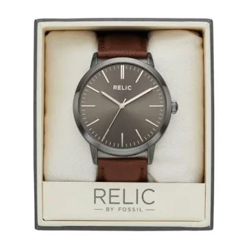 Relic Fossil Jeffrey Three-Hand Gunmetal Gray Watch