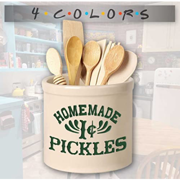 Clarus Crystal Pickles Jar as seen on the show Friends in Monica's kitchen 2 Gallon Crock Pot Utensi...