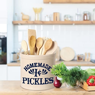 Clarus Crystal Pickles Jar from Friends - 2 Gallon Utensil Holder