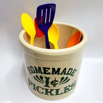 Clarus Crystal Pickles Jar from Friends - 2 Gallon Utensil Holder