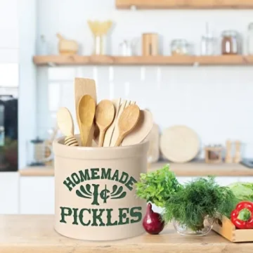 Clarus Crystal Pickles Jar from Friends - 2 Gallon Utensil Holder