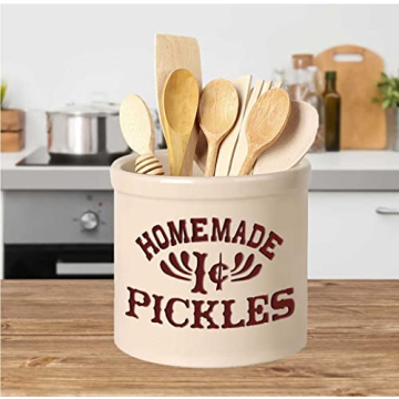 Clarus Crystal Pickles Jar from Friends - 2 Gallon Utensil Holder