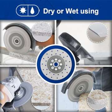 SHDIATOOL 4.5 Inch Diamond Cutting Grinding Disc
