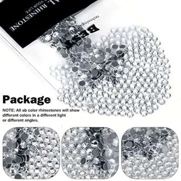 Hotfix Rhinestones for Crafts - Shiny Glass Gems for Decoration