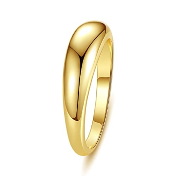 wowshow Chunky Gold Ring for Women - Elegant Dome Design