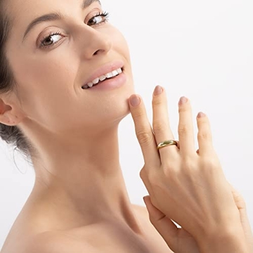 wowshow Chunky Gold Ring for Women - Elegant Dome Design