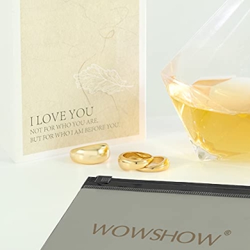 wowshow Chunky Gold Ring for Women - Elegant Dome Design