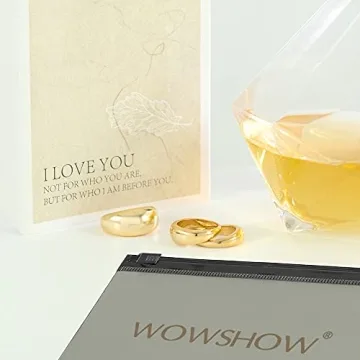 wowshow Chunky Gold Ring for Women - Elegant Dome Design