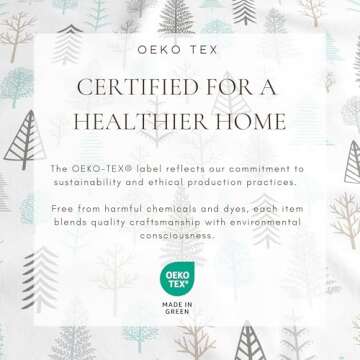 Great Bay Home Flannel Sheet Set Queen Size - 100% Turkish Cotton, Double-Brushed, Printed Bed Sheets - Ultra-Soft, Cozy, 4-Piece Bedding Set (Winter Forest)