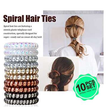 30 Pcs Hair Scrunchies - 10pcs Velvet Scrunchies for Hair, 10pcs Satin Scrunchies with Bow, 10pcs Spiral Coil Hair Ties, Good Idea for Any Occasions, Daily Wear, Parties, Sports & Bath for Girls Women