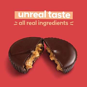 UNREAL Dark Chocolate Peanut Butter Cups | Vegan, Low Sugar, Gluten-Free (2 Value Bags)