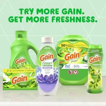 Gain Rinse and Renew Fabric Rinse, Dewdrop Dream, 48 fl oz, Odor Fighter, Laundry Deodorizer