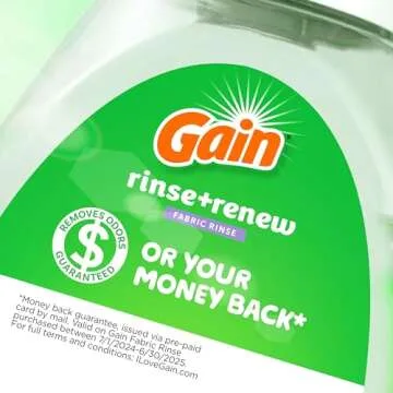 Gain Rinse and Renew Fabric Rinse, Dewdrop Dream, 48 fl oz, Odor Fighter, Laundry Deodorizer