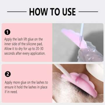 Libeauty Lash Lift Glue, Eyelash Adhesives, Eyelash Perm Glue Strong Sticky Eyelash Lifting Glue for Lash Perming or False Eyelashes Dissolves Quickly in Water