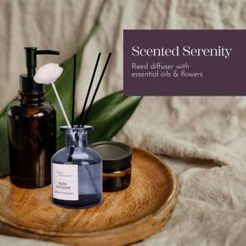 Whole Housewares Reed Diffusers for Home - Home Fragrance and Decor with Green Tea Aroma - Long Last...