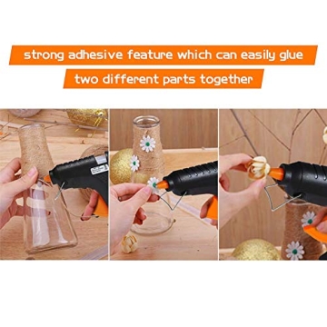 Mini Hot Melt Glue Gun with 10PCS Glue Sticks for Crafts