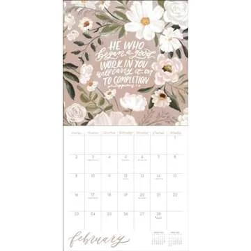 Scriptures and Florals 2025 Wall Calendar