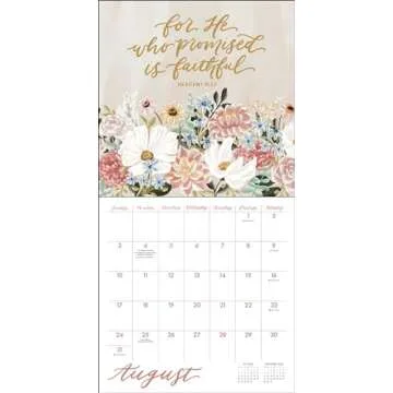 Scriptures and Florals 2025 Wall Calendar
