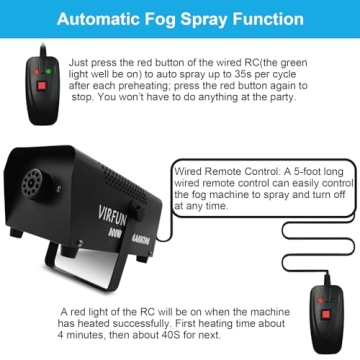 Fog Machine with Remote Control for Events - 500W