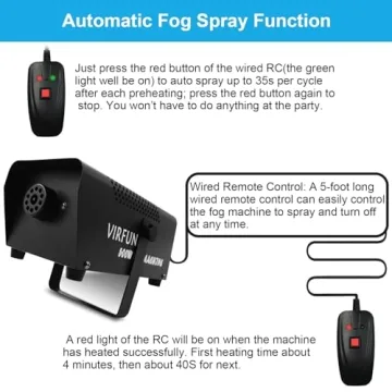 Fog Machine with Remote Control for Events - 500W
