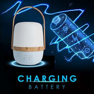 ARVIDSSON Wireless Essential Oil Diffuser, Portable Rechargeable Diffusers for Essential Oils, Cordless Aromatherapy Diffuser with Battery Operated, Warm Mood Light