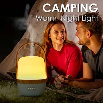 ARVIDSSON Wireless Essential Oil Diffuser, Portable Rechargeable Diffusers for Essential Oils, Cordless Aromatherapy Diffuser with Battery Operated, Warm Mood Light