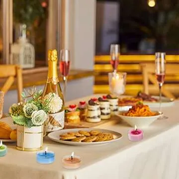 Sungmor 16 Pack Long Burning Scented Tea Light Candles, 100% Natural Soy Wax No Lead Smokeless Tea Warmer Candles Tealight Candles for Decor Holidays, General Use, Room Ambiance, Aromatherapy Relaxing