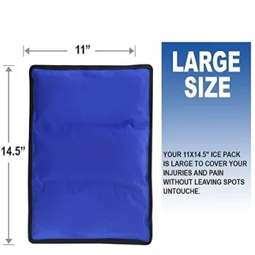 Large 2 Pack Ice Packs for Hot & Cold Therapy - 11x14.5