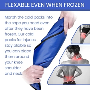 Large 2 Pack Ice Packs for Hot & Cold Therapy - 11x14.5