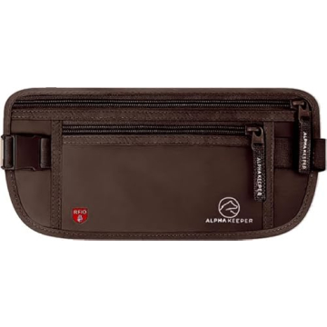 RFID Money Belt for Travel – Slim Anti-Theft Holder for Passports, Money & Cards