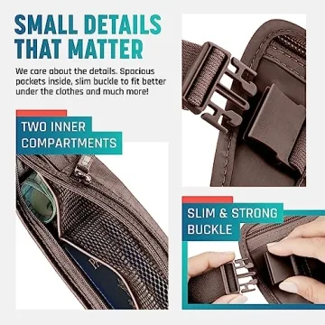 RFID Money Belt for Travel - Slim and Secure Passport Holder