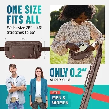 RFID Money Belt for Travel - Slim and Secure Passport Holder