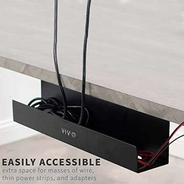 VIVO 17 Inch Cable Management Tray for Office Setup