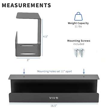 VIVO 17 Inch Cable Management Tray for Office Setup