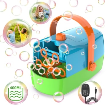 Wisdomlit Bubble Machine - 8000+ Bubbles Per Minute, Perfect for Indoor and Outdoor Fun!