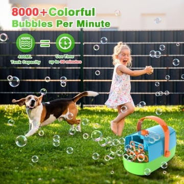 Wisdomlit Bubble Machine - Automatic Bubble Blower for Kids