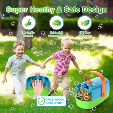 Wisdomlit Bubble Machine - Automatic Bubble Blower for Kids