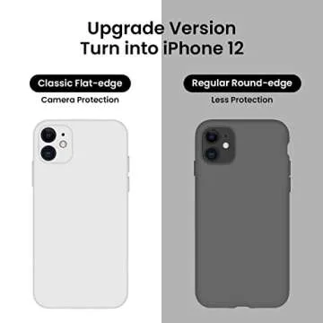 Cordking Designed for iPhone 11 Case, Silicone [Straight Edge] & [Camera Protecion] Upgraded Phone Case with Soft Anti-Scratch Microfiber Lining, 6.1 inch, White