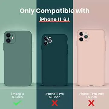 Cordking Designed for iPhone 11 Case, Silicone [Straight Edge] & [Camera Protecion] Upgraded Phone Case with Soft Anti-Scratch Microfiber Lining, 6.1 inch, White