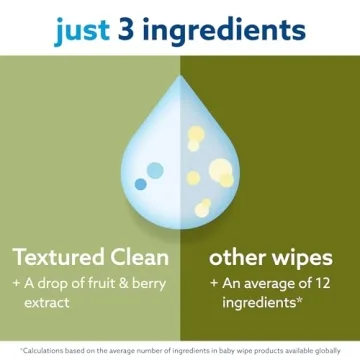 WaterWipes Plastic-Free Textured Clean, 99.9% Water Wipes