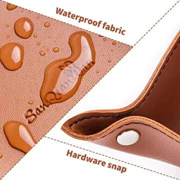 Portable PU Leather Valet Tray for Travel and Home