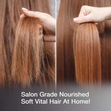 VITAMINS hair cosmetics Keratin Hair Mask Deep Conditioner - Biotin with Castor Oil Protein Conditioning Repair Treatment for Thick Dry Damaged or Color Treated Curly Straight Coarse Hair