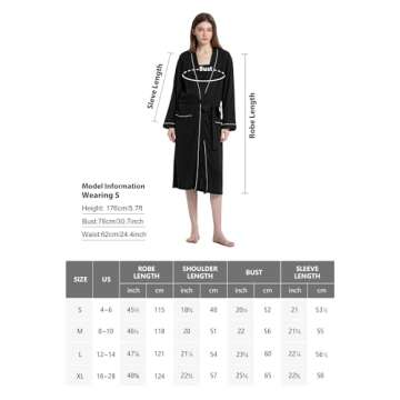 SIORO Waffle Knit Robes for Women, Womens Cotton Robes lightweight Kimono Long Bathrobe Soft Hotel S...