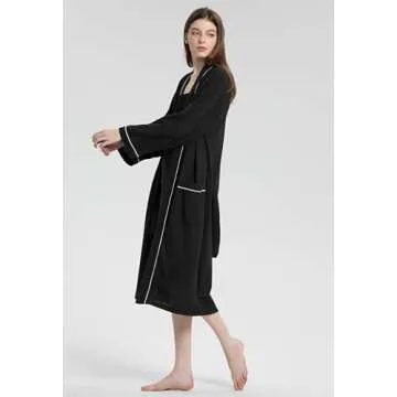 Lightweight Cotton Waffle Knit Robe for Women | Sioro